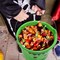 3 Pack Halloween Trick or Treat Buckets (Orange, Pink, Green) - 1"L x 1"W x 1"H